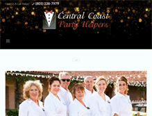 Tablet Screenshot of centralcoastpartyhelpers.com